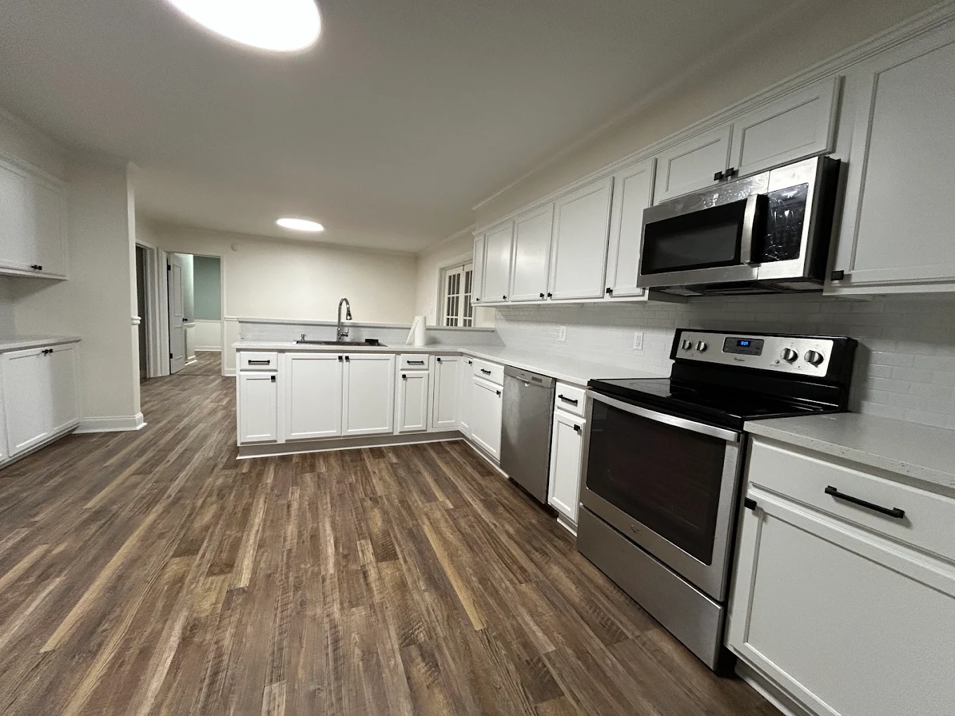 Remodeled kitchen with new cabinetry